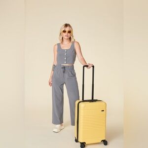 Wayre $159 Cruiser Pants Gray Wide Leg Stretch Silky Size Medium